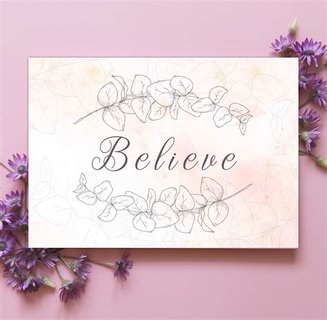 BELIEVE Printable Wall Art Printable BELIEVE Wall Art - Etsy