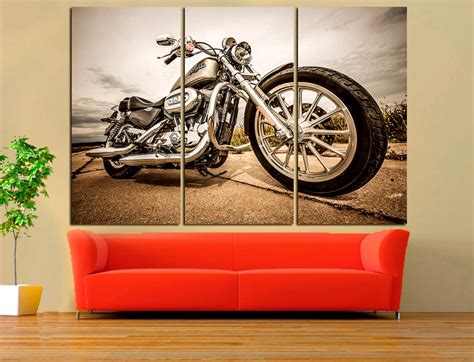 Harley Davidson Wall Art Motorbike Wall Art Harley Davidson | Etsy