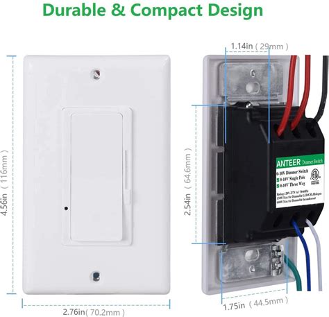 Dimmer Switch, 0-10V DC Low Voltage LED Dimmer Switch Single-Pole or 3 ...