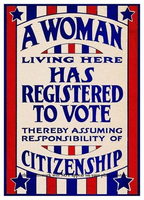 5x7 Womens Suffrage Vote Poster PHOTO Retro 1920 Woman Right | Etsy UK