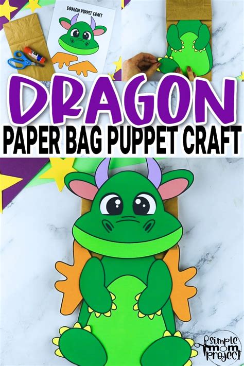 Printable Dragon Paper Bag Puppet Template – Simple Mom Project