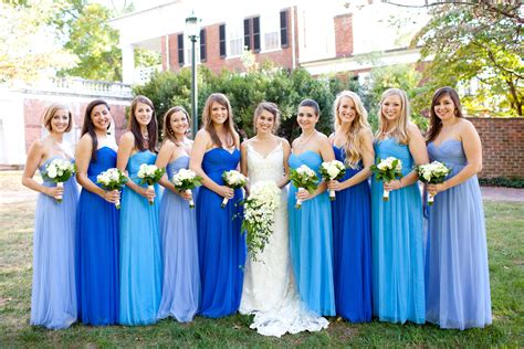 Bright Blue Bridesmaid Dresses