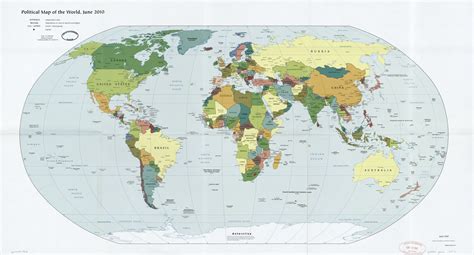 Political map of the world, June 2010. | Library of Congress