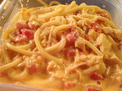 Cheesy Chicken Spaghetti. Only four ingredients: chicken, velveeta, spaghetti, and rotel ...