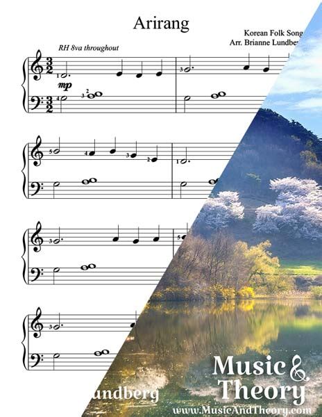 Arirang Korean Folk Song Piano Sheet Music | MusicAndTheory.com