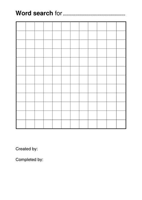 Blank Word Search Template Free - Professional Template Examples