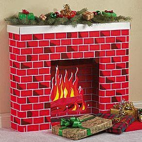 Throwback Thursday - Christmas Cardboard Fireplace | Diy christmas fireplace, Tacky christmas ...