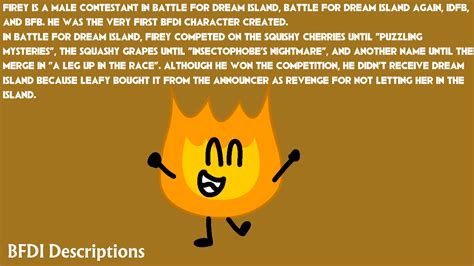 BFDI Descriptions: Firey by FanofDeviant11 on DeviantArt