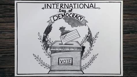 International Day of Democracy poster drawing / pencil Drawing of ...