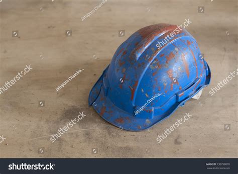 Dirty Broken Blue Safety Helmet After Stock Photo 730798078 | Shutterstock