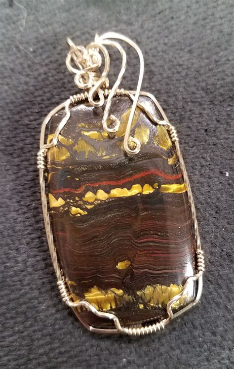 Tiger Iron Pendant gold filled