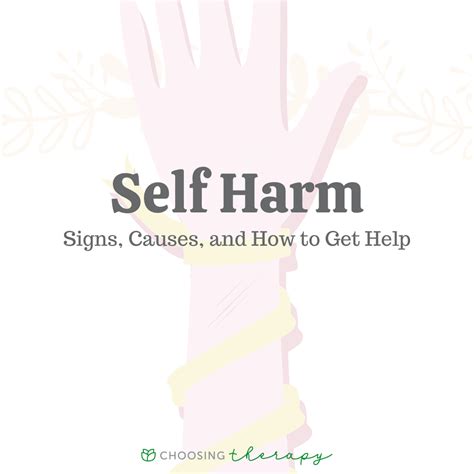 Self-Harm: Signs, Causes, & How to Get Help - Choosing Therapy