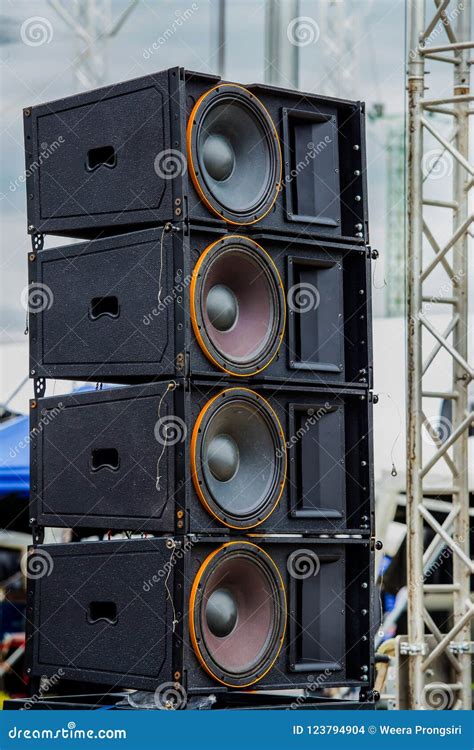 Metal, Steel, Thailand, Speaker, Concert Stock Photo - Image of listen, audio: 123794904