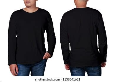 Black Long Sleeved T-shirt Mock Front Stock Photo 1138541621 | Shutterstock