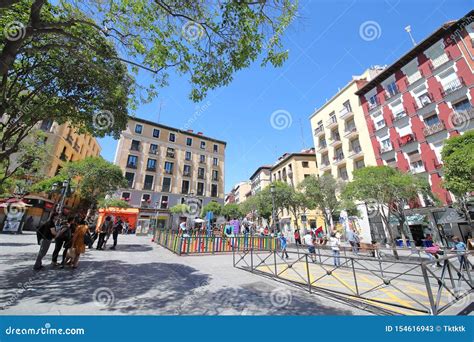 Plaza De Lavapies Cityscape Madrid Spain Editorial Stock Photo - Image ...