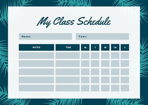 Schedule Template Aesthetic Customize 82+ Class Schedule Templates 621 | การศึกษา