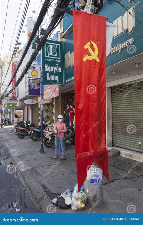 Communist flag editorial image. Image of iexcl, vietnamese - 55473040