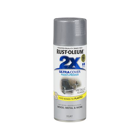 Rust-Oleum 312g Metallic Aluminium Gloss 2X Ultra Cover Paint+Prime ...