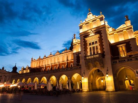 Cloth Hall or Sukiennice in Krakow by Night Stock Image - Image of ...