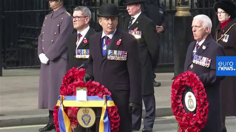 Remembrance Sunday commemoration from the Cenotaph in London | LIVE ...