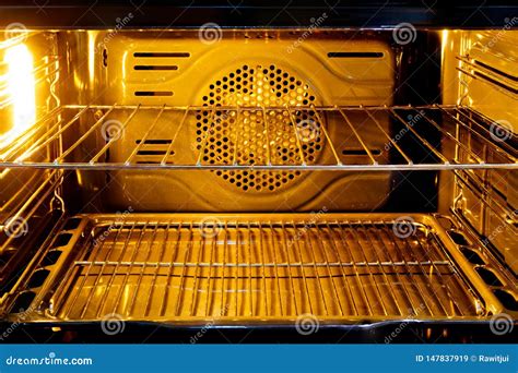 Inside the oven with light stock image. Image of electrical - 147837919