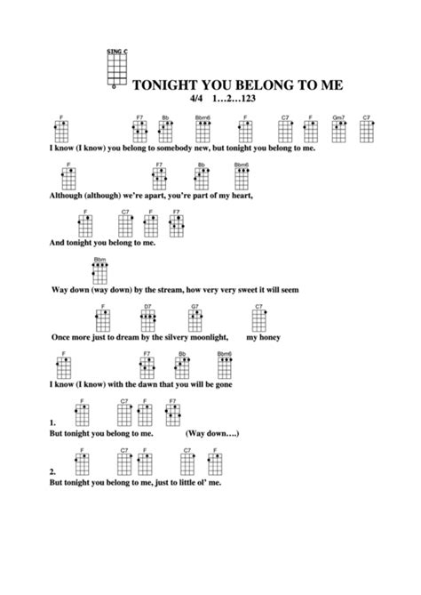 You Belong To Me Chords Ukulele - Sheet and Chords Collection