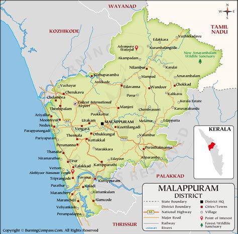 Malappuram District Map HD