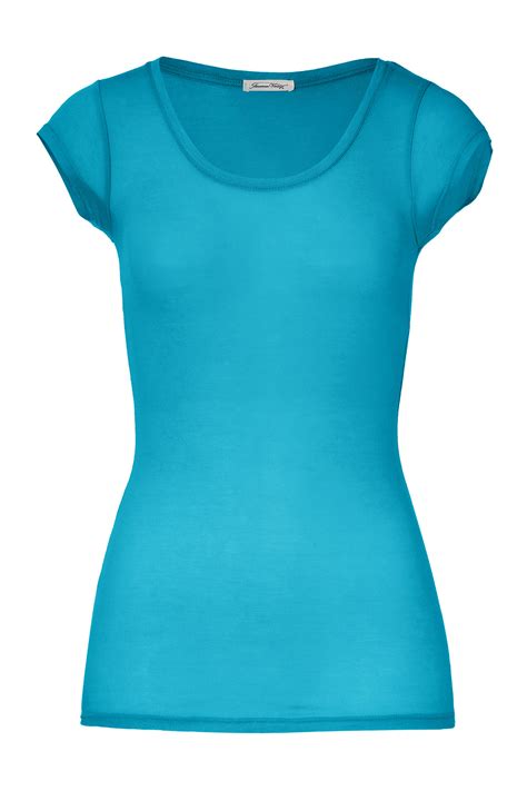 Lyst - American vintage Turquoise Scoop Neck T-shirt in Blue