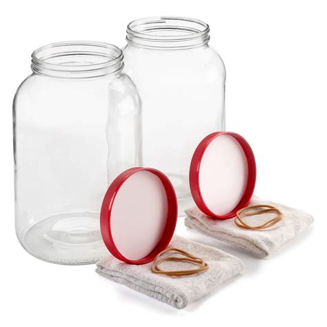 Buy Wide Mouth 1 Gallon Glass Jar with Lid - Glass Gallon Jar for ...