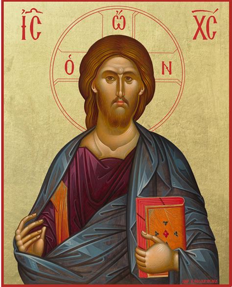 Icon of Jesus Christ in gold leaf background (20 cm x 25 cm) – Shop – Archdiocese of Thyateira