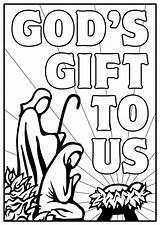 Gifts From God Coloring Pages  Nativity coloring Jesus sketch template
