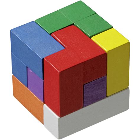 Soma Cube - Colourful | European Wood Puzzles | Puzzle Master Inc