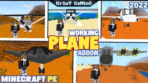 WORKING PLANE MOD FOR MINECRAFT PE | MORE PLANES ADDON MINECRAFT PE | 2022! - YouTube