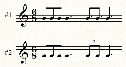 tuplet - Preferred notation for subdivision into 2 parts in 6/8 - Music: Practice & Theory Stack ...