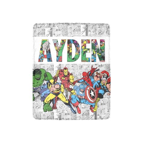 Superhero Blanket Superhero Birthday Party Gift Comics Name Blanket for Kids Who Love ...