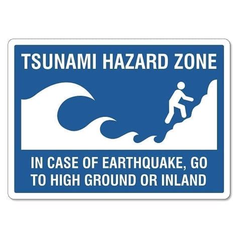 Tsunami Warning Sign - The Signmaker