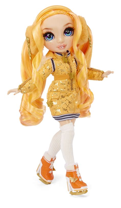 Rainbow High Winter Break Poppy Rowan Orange Doll & Playset, Includes 2 Outfits, Skis, and ...