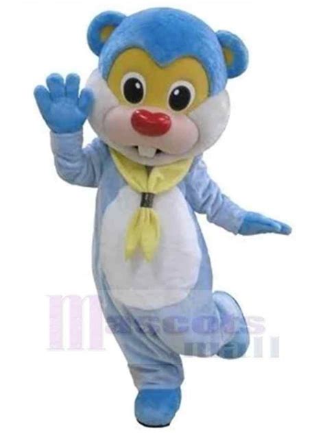 Blue Beaver Mascot Costume Animal