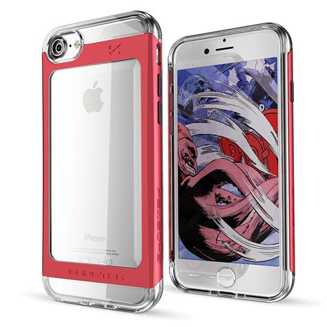 iPhone 7 Case, Ghostek® 2.0 Cloak 2.0 Red Series w/ Explosion-Proof Sc