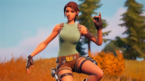 Lara Croft in Fortnite showcase. : r/TombRaider