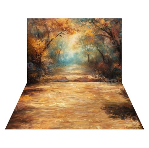 Kate Autumn/Fall Path in Forest Backdrop+Path Land Floor Backdrop