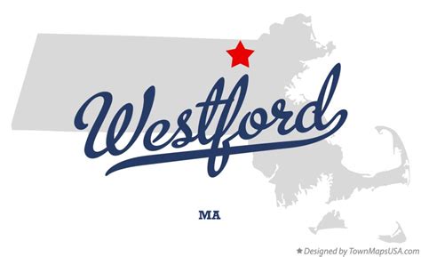 Map of Westford, MA, Massachusetts