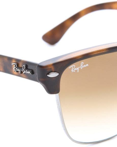 Ray-ban Oversized Clubmaster Sunglasses - Havana/Crystal Brown Gradient ...