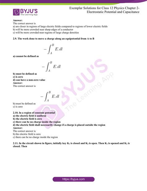 NCERT Exemplar Class 12 Physics Solutions Chapter 2 - Electrostatics ...