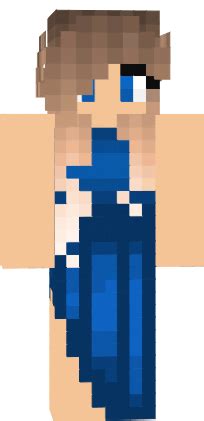 blue dress girl with bow | Nova Skin