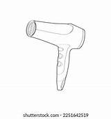3708 Hair Dryer Line Art Images Stock Photos & Vectors  Shutterstock sketch template