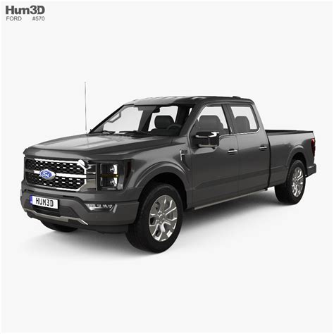 Ford F-150 Super Crew Cab 6.5 ft Bed Platinum 2024 3D model - Download ...