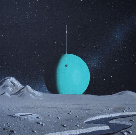 Uranus from Ariel The planet Uranus, as seen from the surface of its ...