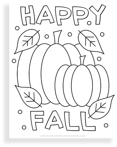 Free Printable Happy Fall Coloring Pages