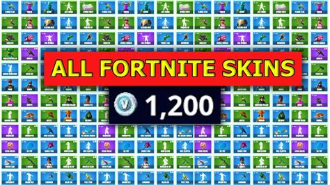 Fortnite 1200V Bucks Skins